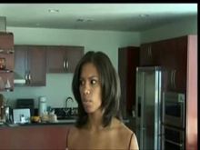 pretty ebony broad Spanked