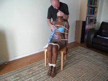 Black Girl Bound to Chair