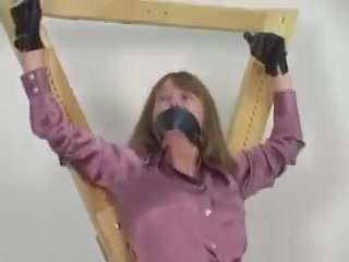 Spread eagled and  gagged