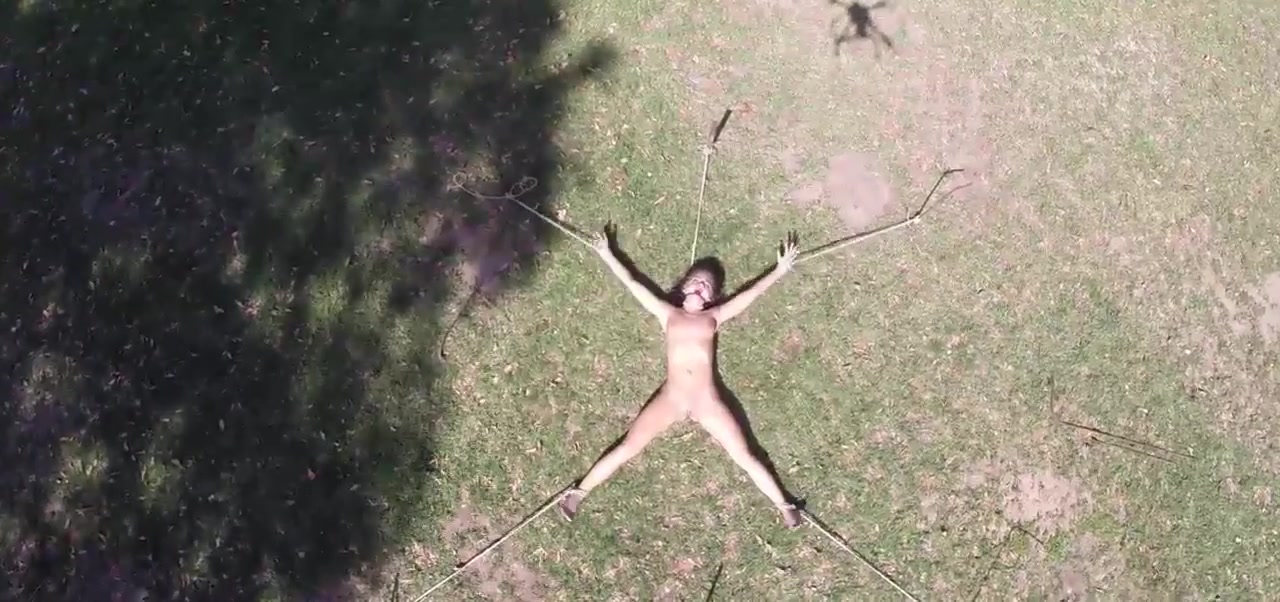 Outdoor bondage with sticks