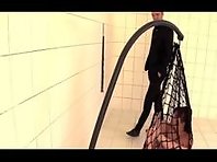 Hanged up to be used