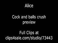 Cock and Balls Crushing on cock board